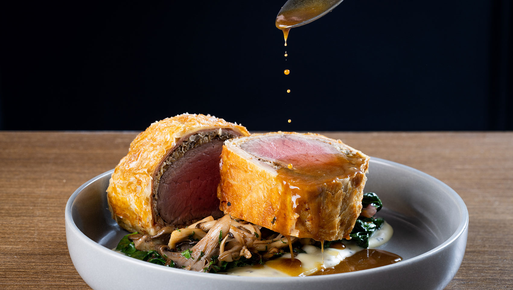 Bambara Bison Wellington entree