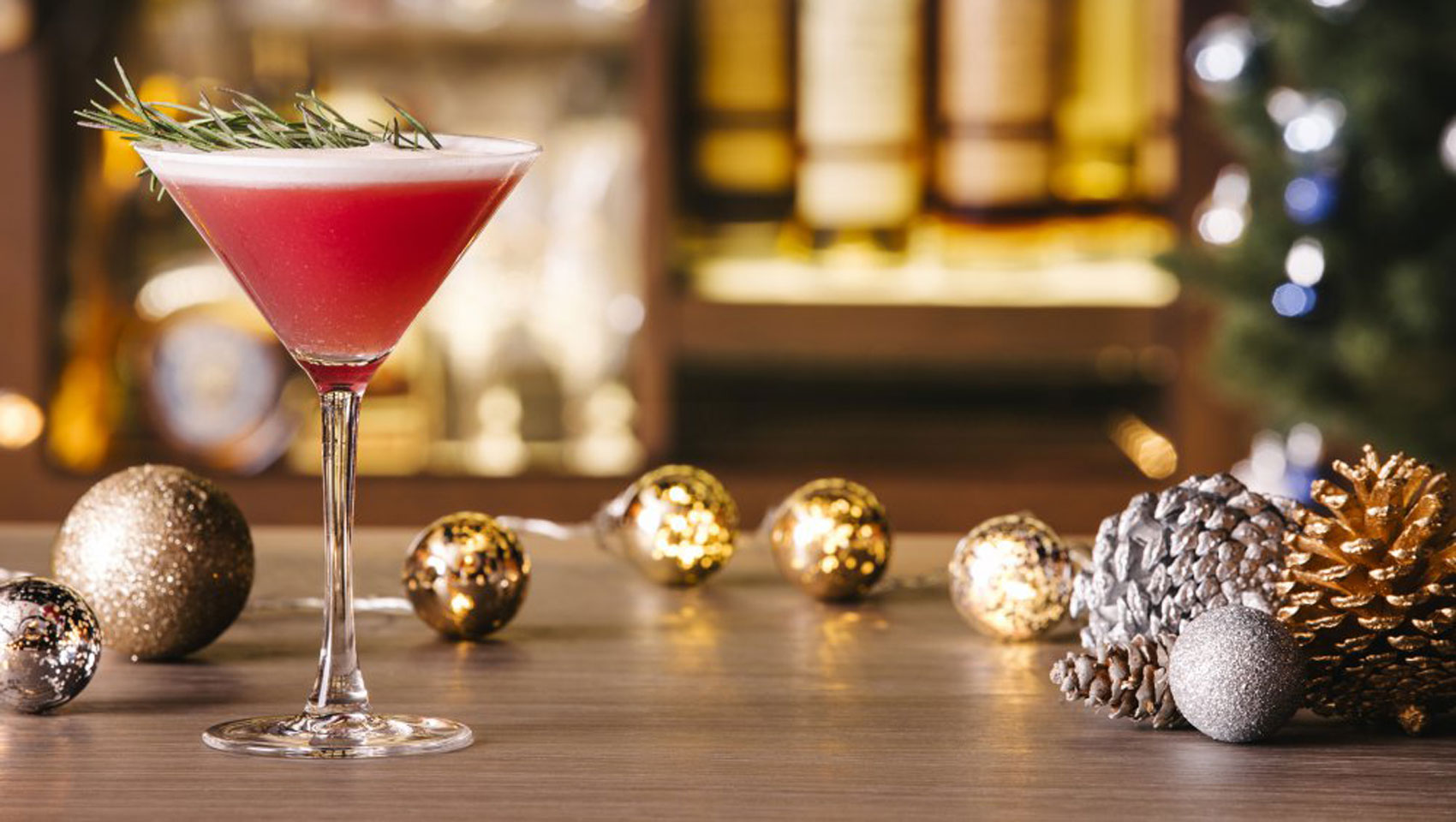 Christmas Cosmopolitan Cocktail at Ever Bar LA