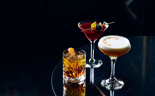 A trio of cocktails from The Vault